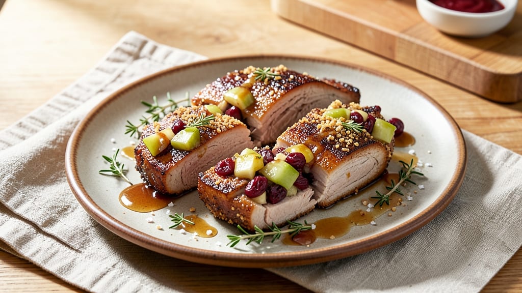 Apple Cranberry Stuffed Pork Chops Recipe: Sweet-Tart Filling That Stays Put