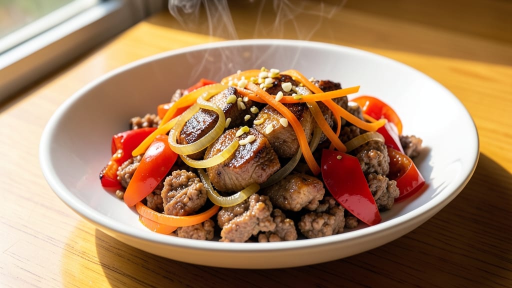 Minced Pork and Vegetables Recipe: Wok-Fried Umami-Packed One-Pan Meal