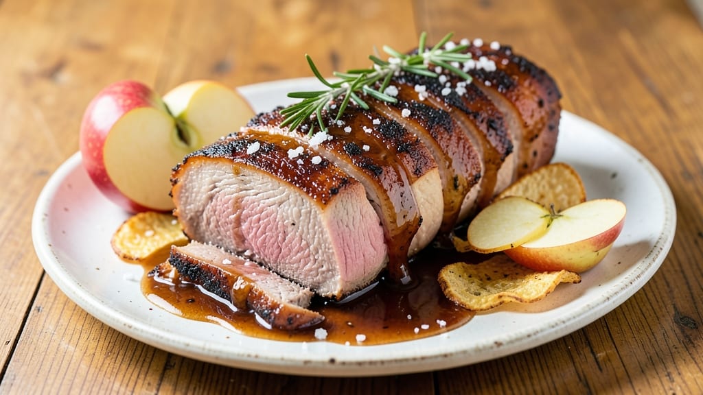 Apple Bourbon Pork Loin Recipe: Spiced Glaze and Crispy Fat Magic