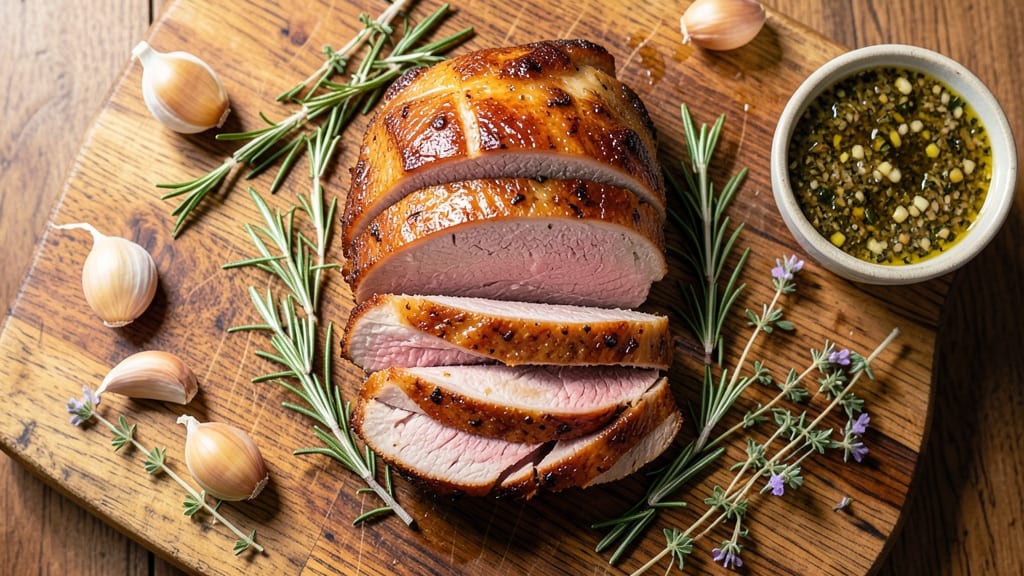 4lb Pork Loin Roast Recipe: Juicy Pink Centers With Garlic-Herb Crust