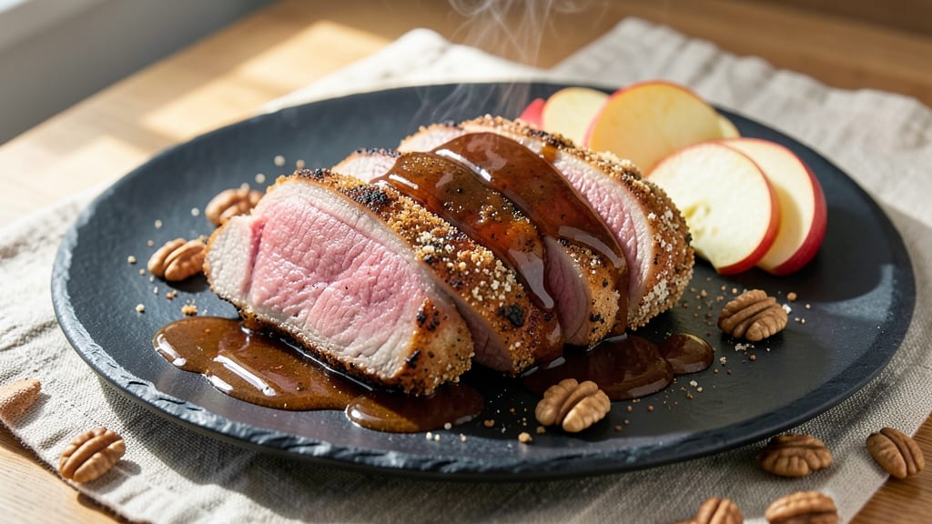 Apple Bourbon Pork Tenderloin Recipe: Spiced Apple-Cider Glaze Meets Smoky Crust