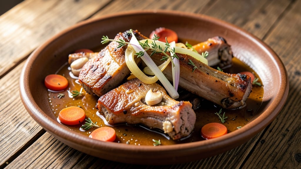 Meaty Pork Bones Recipe: Slow-Simmered Umami Bomb With Crispy Celery Crowns