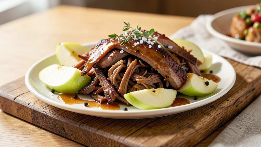 Apple Pulled Pork Recipe: Sweet-Tart Apple Shreds Over Smoky Meat