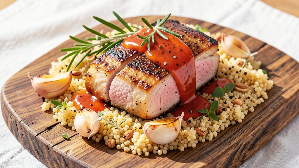 Mediterranean Diet Pork Chops Recipe: Lemon-Garlic Herb Roast With Crispy Celery Crowns
