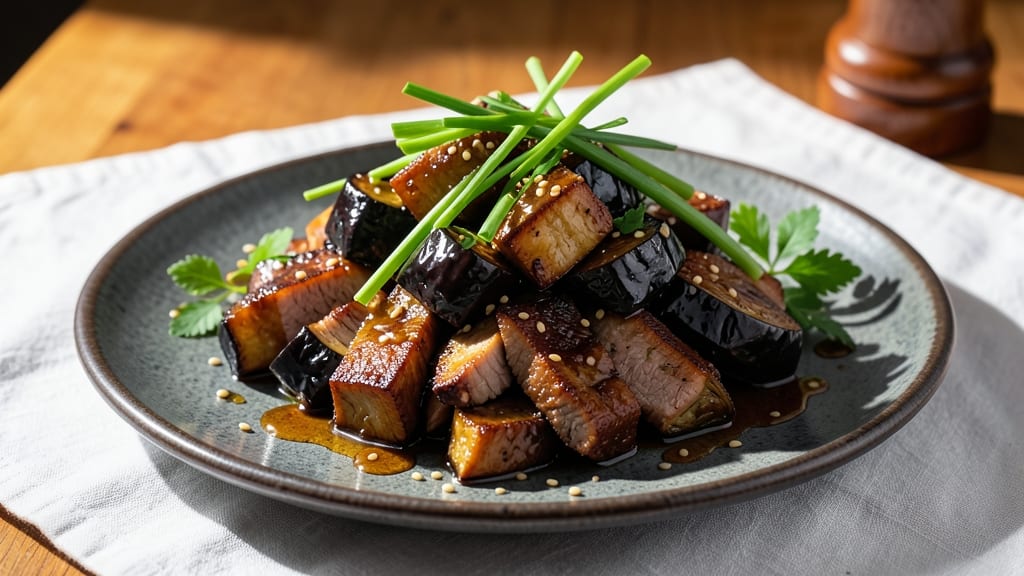 Miso Pork and Eggplant Recipe: Savory Umami Bites with Silky Texture
