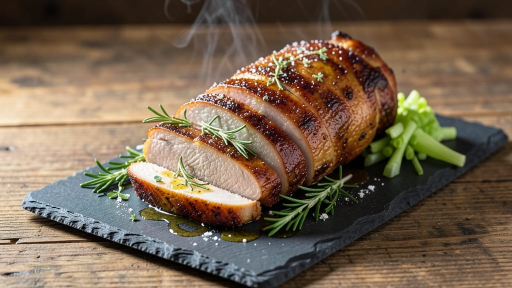 AIP Pork Loin Recipe: Herb-Crusted Roast With Celery Crown Crunch
