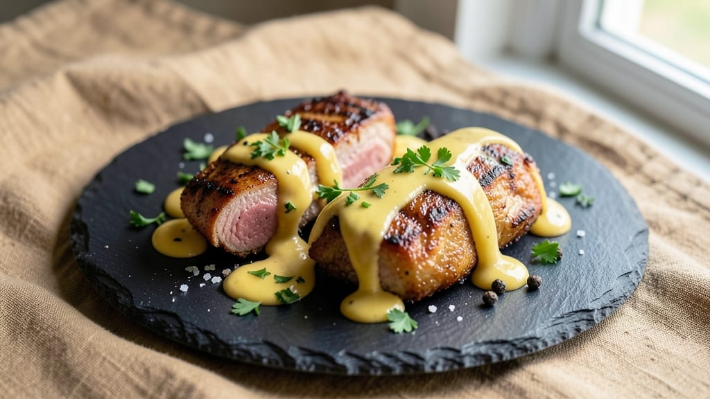 America's Test Kitchen Deviled Pork Chops Recipe: Celery Crown Crunch Over Savory Herb Gravy