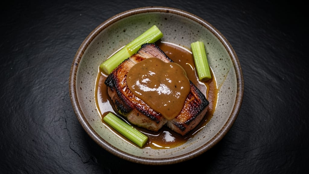 Midnight Diner Pork Miso Recipe: Smoky-Sweet Glaze With Crispy Celery Crowns