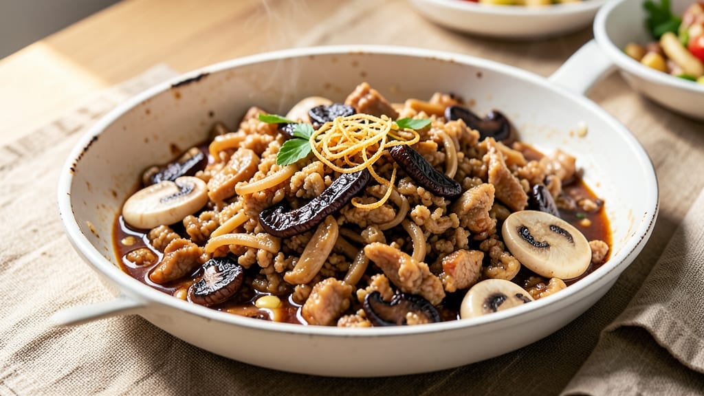 Minced Pork and Mushrooms Recipe: Savory Pan Sauce With Umami Depth