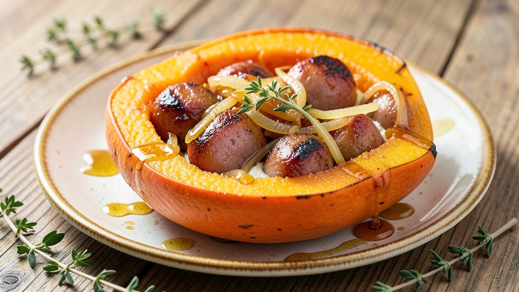 Acorn Squash and Pork Sausage Recipe: Roasted Sweetness Meets Savory Crunch
