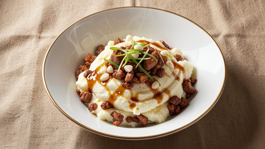 Minced Pork and Steamed Eggs Recipe: Silky Egg Custards Over Savory Pork