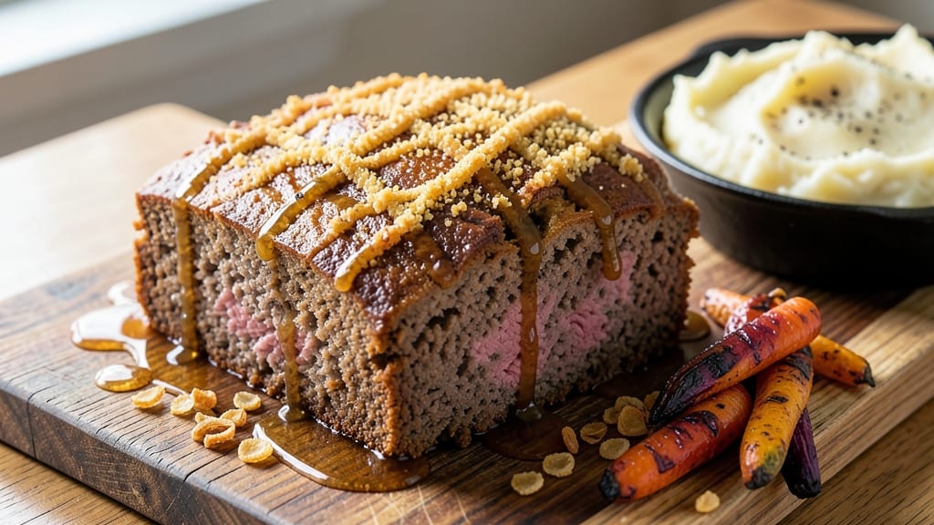 All-Pork Meatloaf Recipe: Moist Crumb Topping Hides Juicy Centers