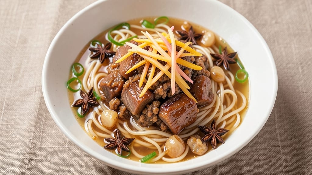 Minced Pork Noodle Soup Recipe: Fragrant Star Anise and Ginger Broth Magic