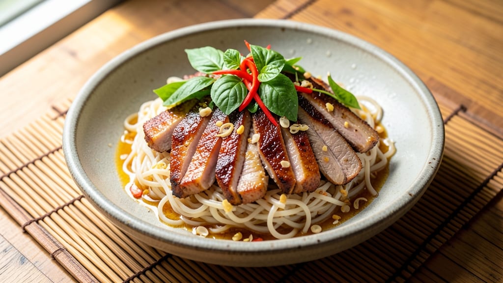 Asian Pork Salad Recipe: Crispy Rice Noodles With Zesty Lime Dressing
